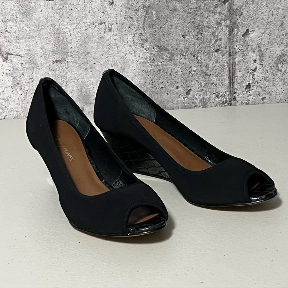 𝅺donald J Pliner Molly Peep toe Wedge